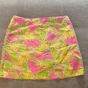 Lily Pulitzer Vibrant Pink and Green Women's Skirt